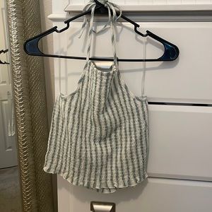Ribbed halter top